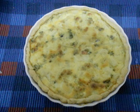 Quiche de queijo e alho poró