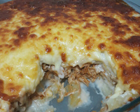 Gratinado de batata com frango