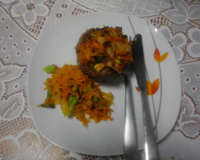 Cestinhas de carne com recheio de legumes