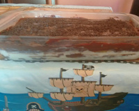 Pavê de chocolate preto e chocolate branco