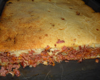 Torta salgada de Calabresa e Palmito