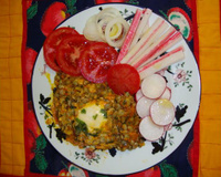 Guandu ou andú (moquequinha com ovos)