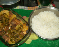 Costela com agrião e batata da Leuza