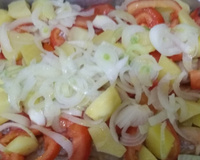 Filé de peixe com batatas