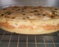 Polenta recheada com frango