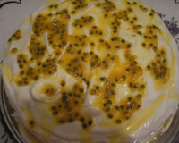 Bolo delicioso de mousse de maracujá