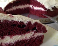 Bolo de veludo vermelho