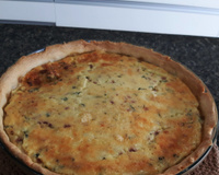 Quiche de queijo e alho poró