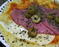 Pizza fáci e rápida de crepioca