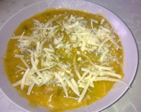 Creme de mandioquinha com carne