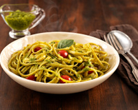 Espaguete Elevadórico ao Pesto Genovês