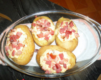 Batata recheada de frango