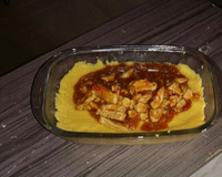 Frango com polenta