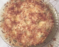 Arroz de forno com atum e legumes