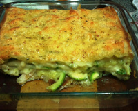 Lasanha de abobrinha com queijo gratinada (sensacional)