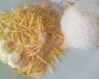 Camarão ao catupiry e requeijão