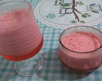 Gelatina cremosa com creme de leite