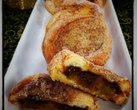 Rabanada recheada com nutella