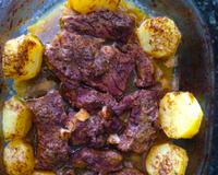 Contra filé ao suco de laranja