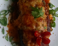 Canoa de berinjela recheada