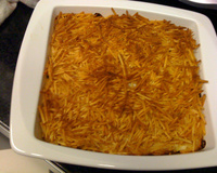 Torta de frango com batata palha