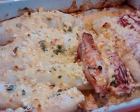 Lula recheada com ricota e manjericão