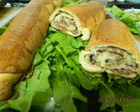 Pão recheado com lingüiça