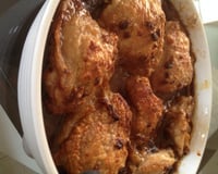 Coxa e sobrecoxa de frango com cerveja