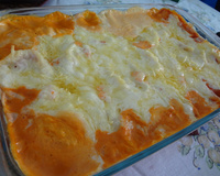 Conchiglione recheado com presunto, queijo e catupiry