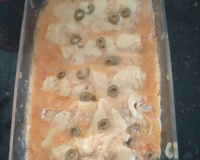 Filé de peixe gratinado