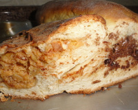 Trança de banana com chocolate