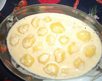 Batatas ao creme de queijo