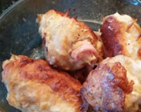 Frango enroladinho com presunto e mussarela