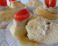 Cupcake salgado com patê de atum