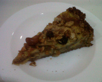 Torta integral de banana com granola