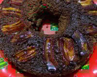 Bolo integral de chocolate e banana