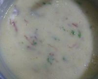 Creme de aipim com carne seca