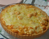 Quiche de camarão e palmito