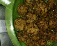 Bolinho de arroz com carne moída