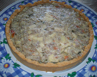 Quiche de camarão e palmito