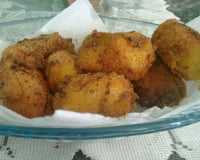 Banana frita crocante
