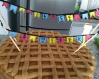 Massa de bolo branco de aniversário