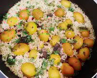 Arroz com pequi e carne de sol