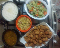 Berinjela em cubos à milanesa