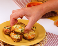 Muffin de carne com ovo