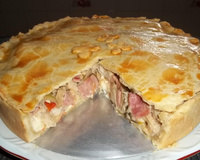 Empadão de palmito e presunto