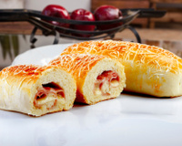 Brioche de queijo e presunto