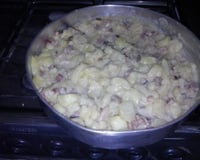 Batata cremosa com bacon