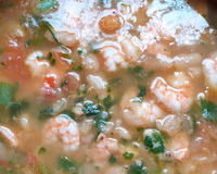 Feijão branco com camarão