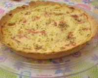 Quiche de queijo e presunto
